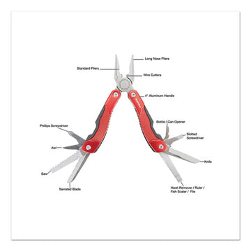 Sheffield 15-in-1 All-purpose Stainless Steel Tool With Belt Pouch freeshipping - TVN Wholesale